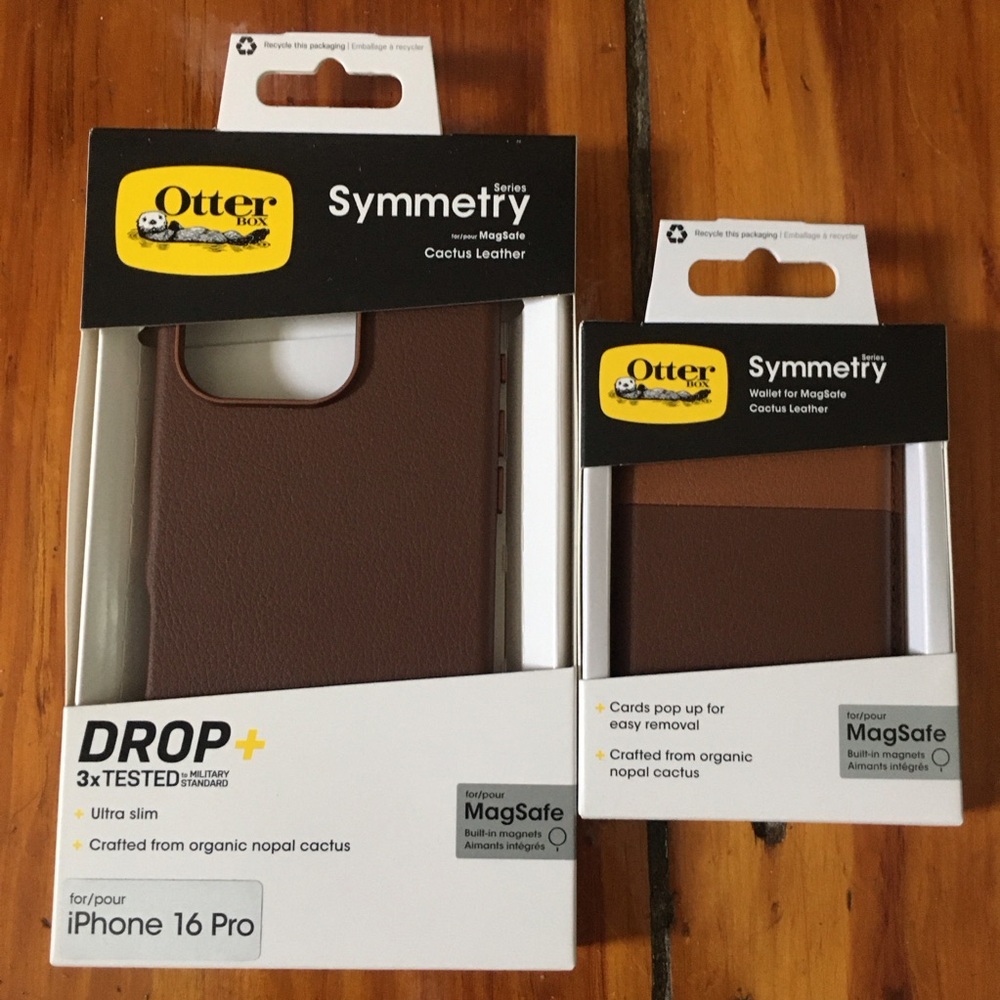 OtterBox Apple iPhone 16 Pro Symmetry Serie Cactus Leather Case & Wallet MagSafe
